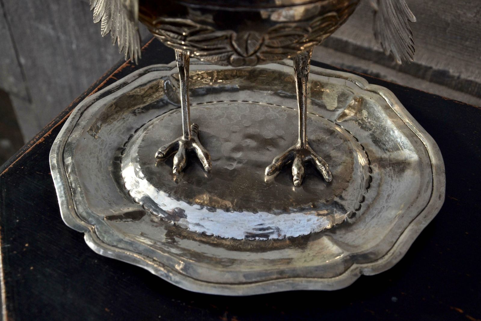 Pair Of South American Perfume Or Incense Burners In Silver photo vintage