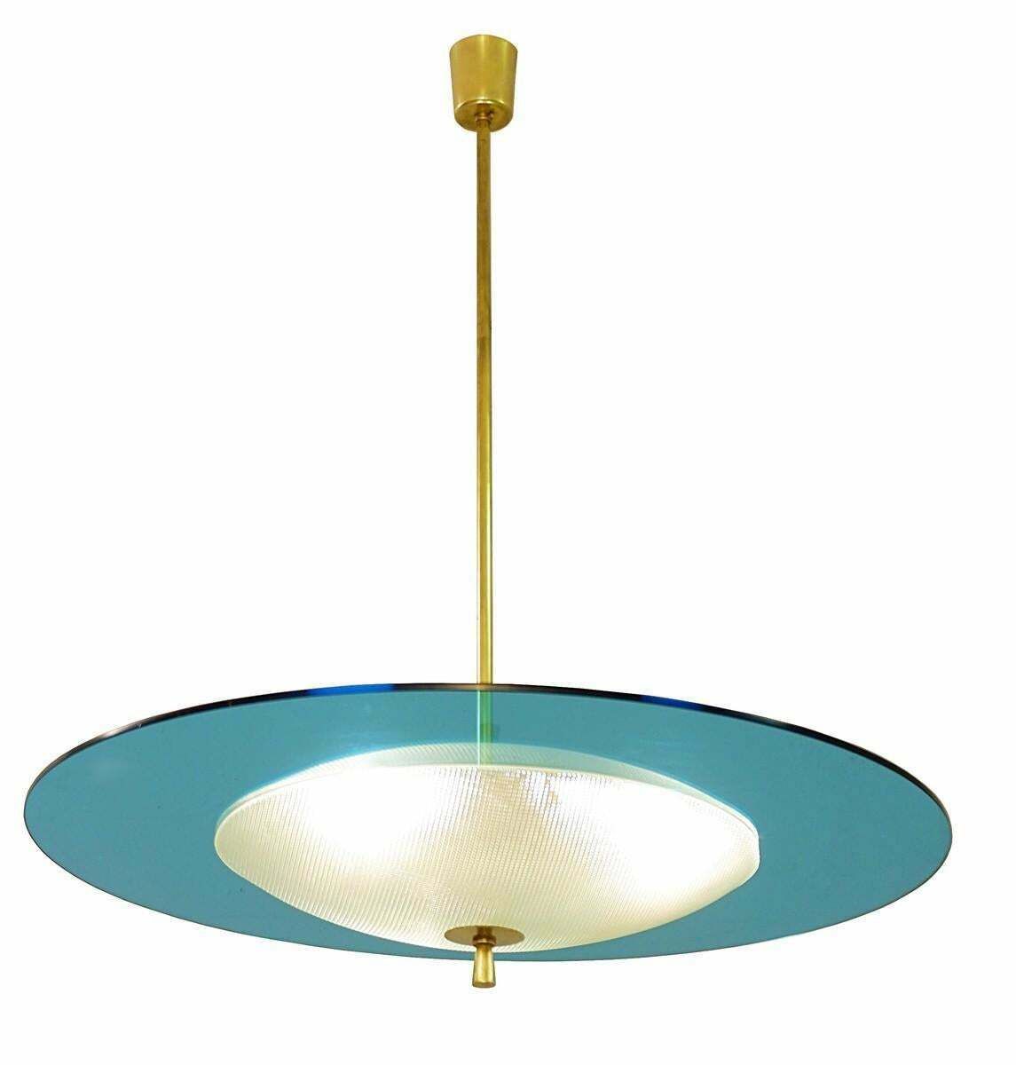 Saucer Shaped Chandelier In The Style Fontana Arte, Italy, 1960s photo furniture