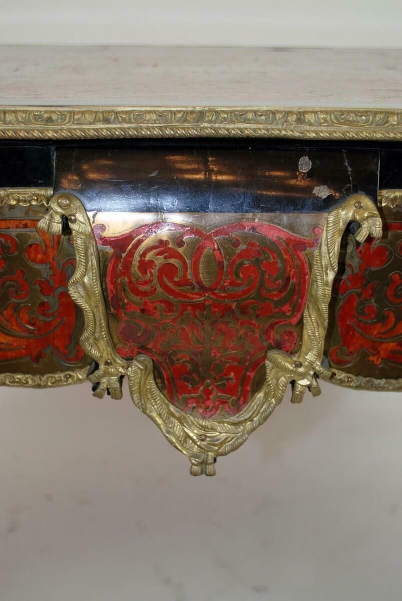 Napoleon III Desk In Boulle Marquetry photo for sale