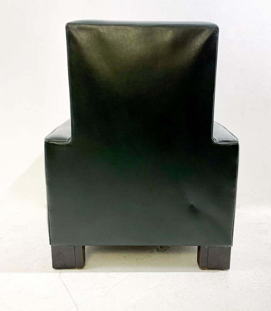 Mid Century Modern Armchair By Emiel Veranneman, Wood And Leather, 1958 photo furniture