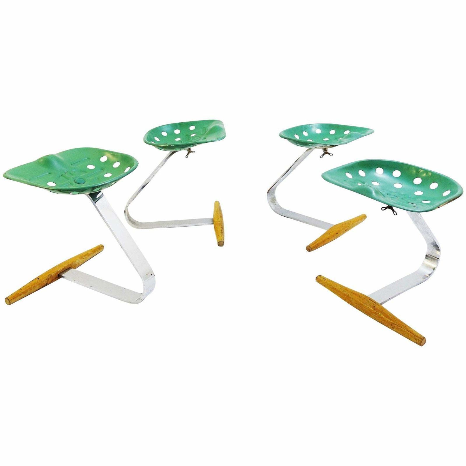 Set Of 4 "Mezzadro Lorry" Stools By Achille Castiglioni For Zanotta, 1970