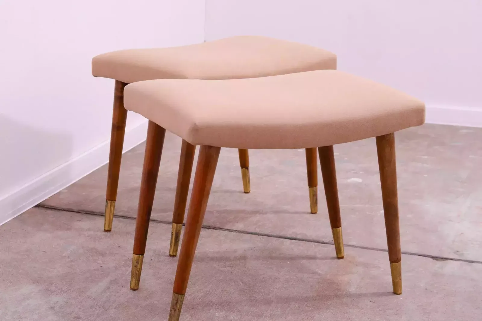 Pair Of Scandinavian Style Stools By Vyčítal And Sedláček, Czechoslovakia, 1960´S photo furniture