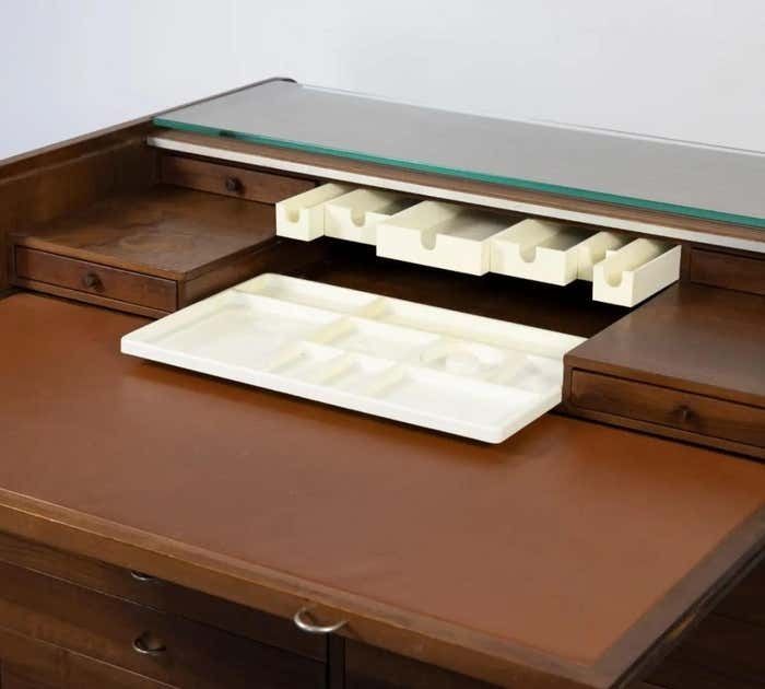 Mid Century Modern Desk Table By Gianfranco Frattini For Bernini, Italy, 1960s photo furniture