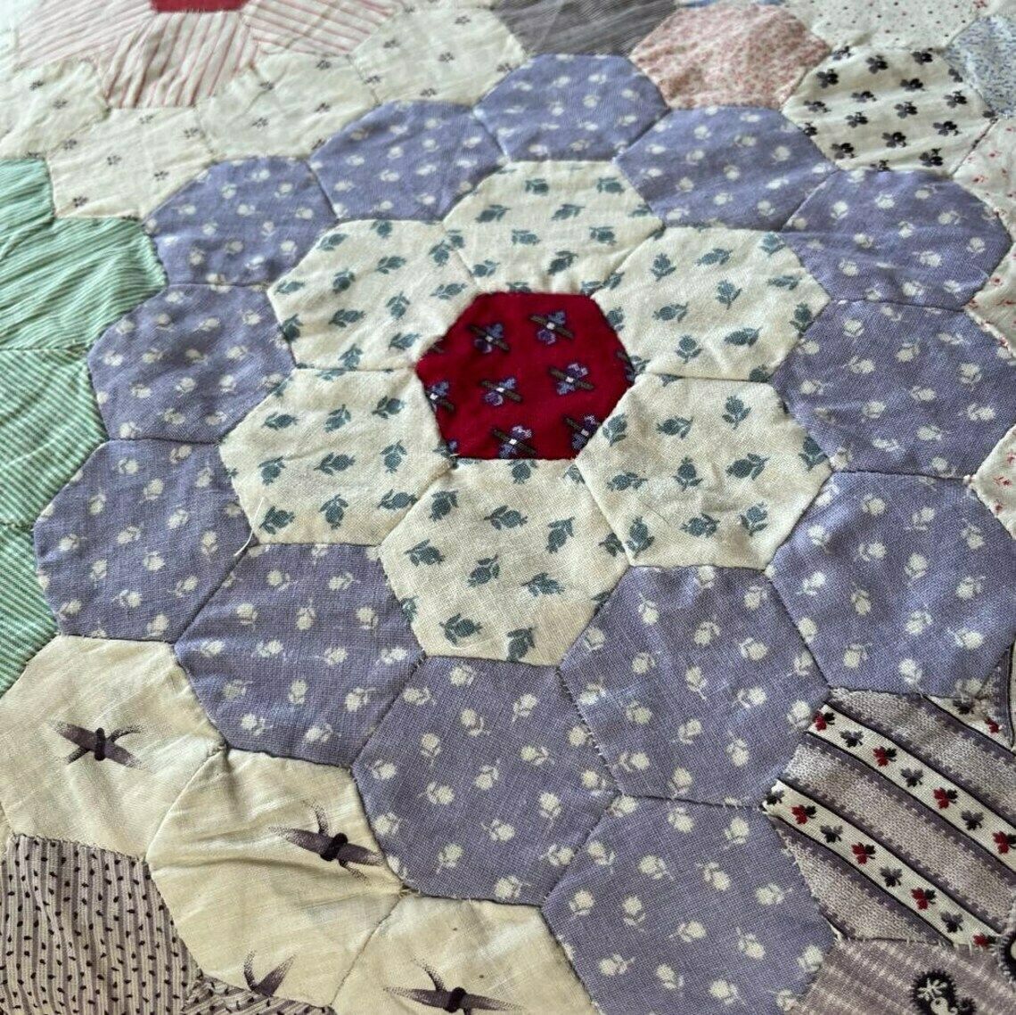 19th Century Hand Stitched Patchwork Quilt photo 1400.0