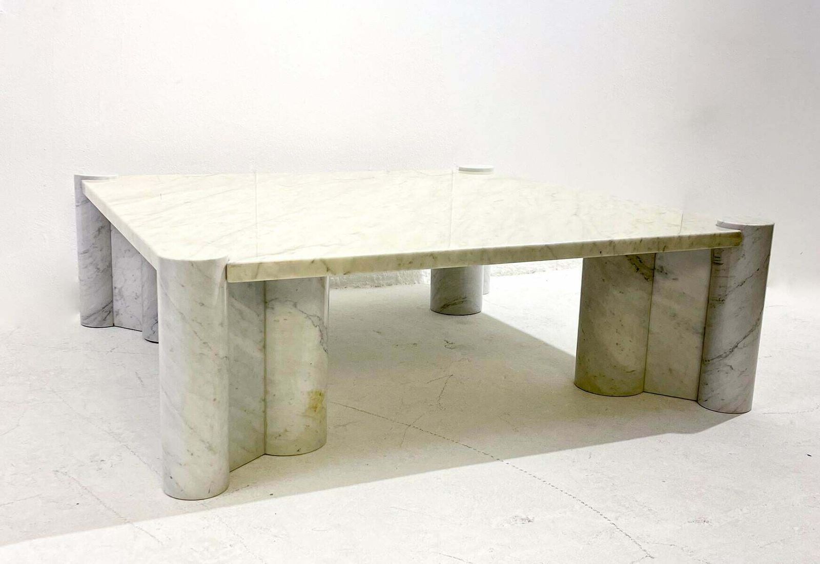 White Carrara Marble Jumbo Coffee Table By Gae Aulenti For Knoll Inc, 1960s photo Furniture
