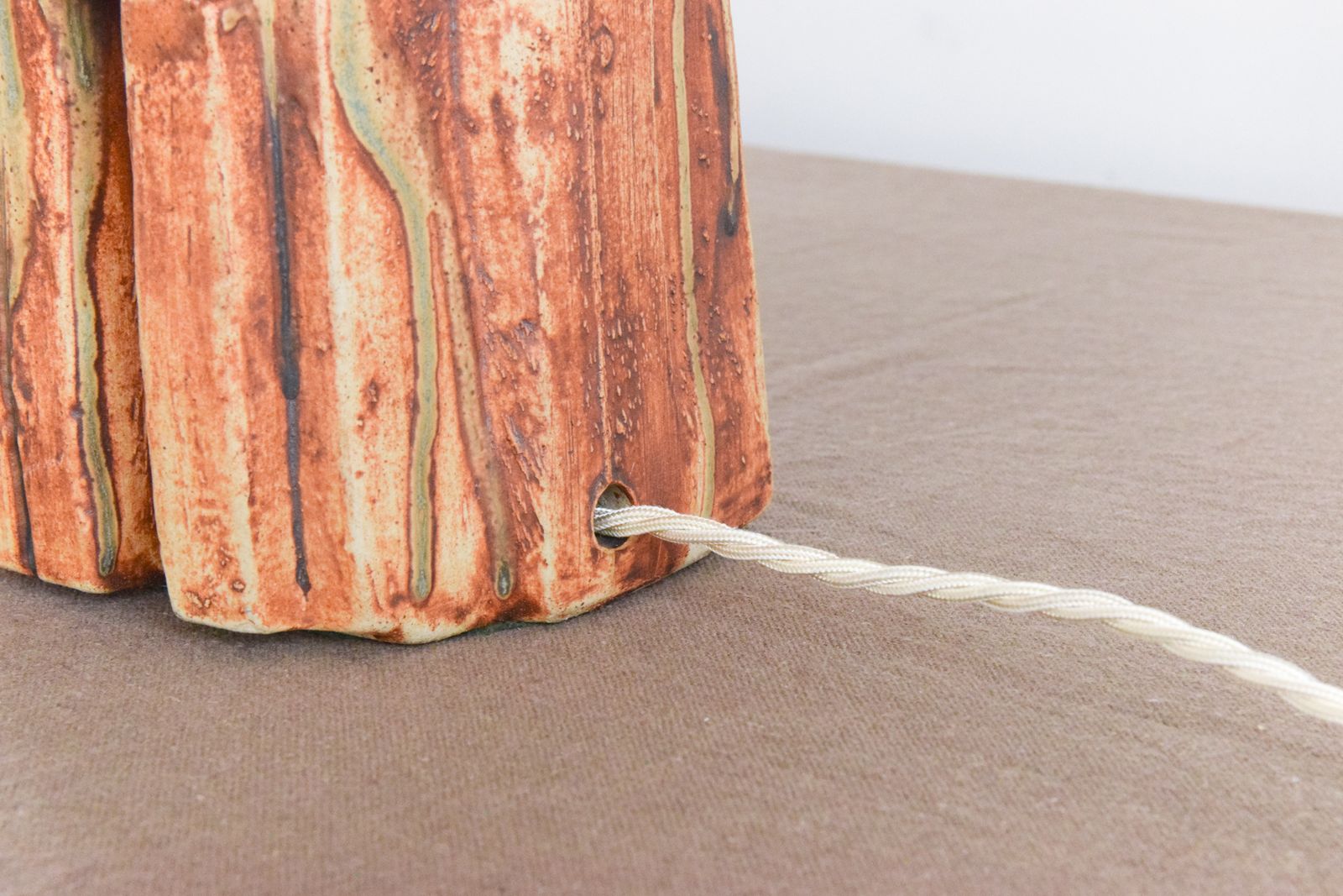 365.0 Vintage Studio Pottery Table Lamp Base By Bernard Rooke photo