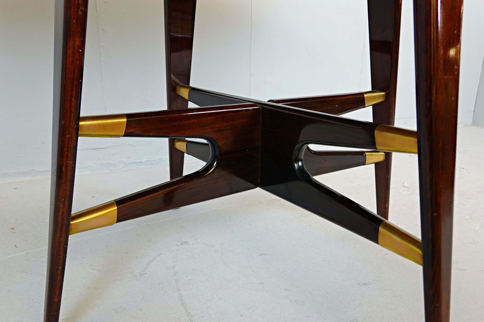 Mid Century Modern Italian Dining Table, Marbled Glass, 1950s photo buy