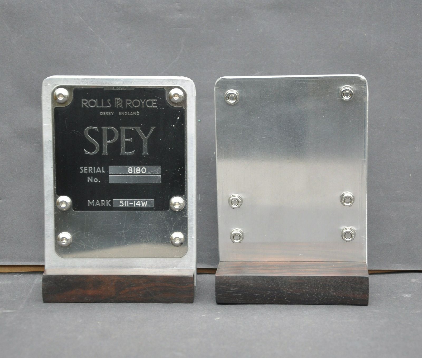 Rolls Royce Spey Aircraft Engine Data Plate photo buy