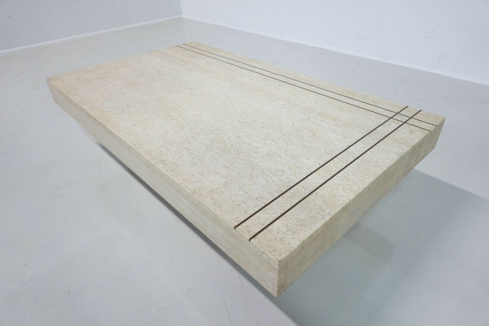 Mid Century Modern Italian Travertine Coffee Table, 1970s photo Furniture