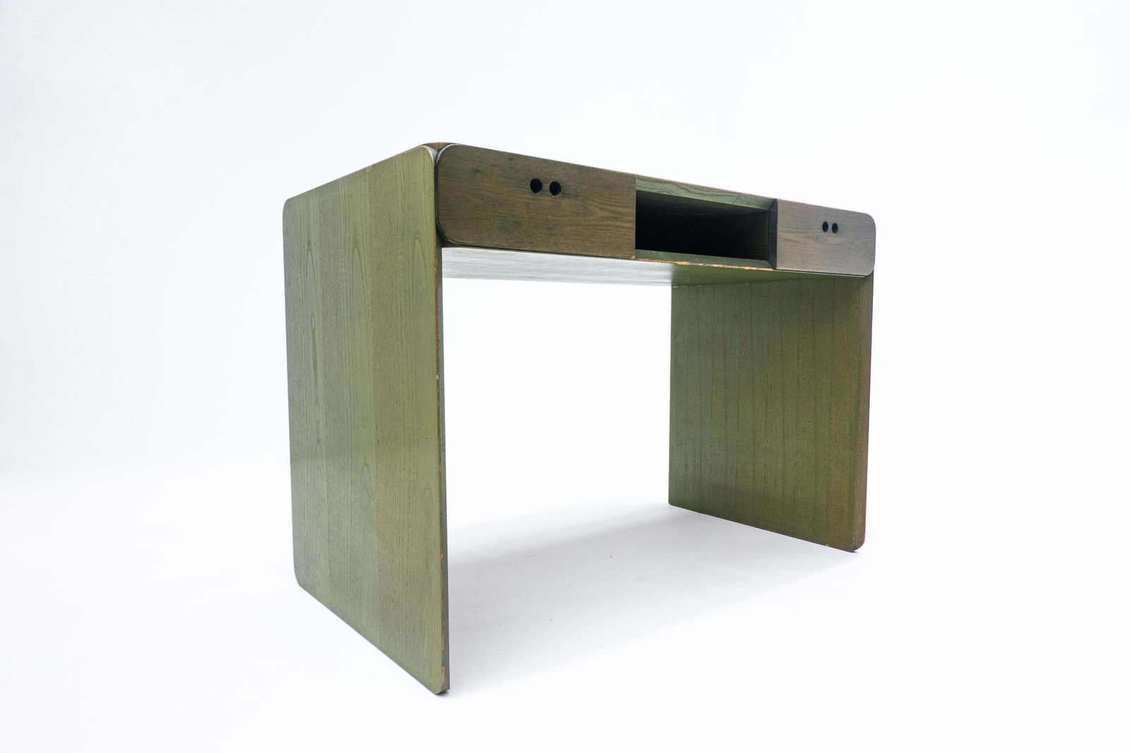 Mid Century Green Wooden Desk By Derk Jan De Vries   The Netherlands 1960s photo for sale