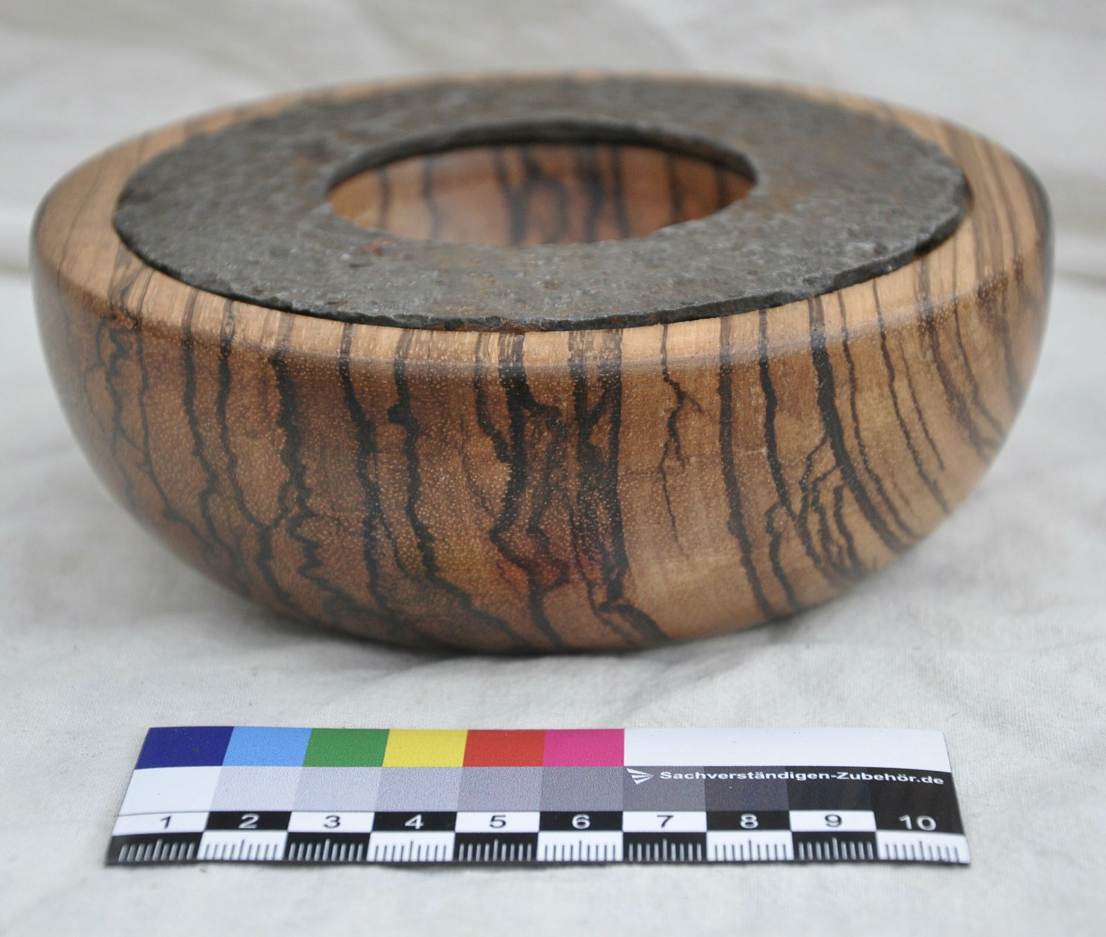 Bowl Made From An Airspeed Horsa Relic Mounted In Zebrano Wood photo Home Decor