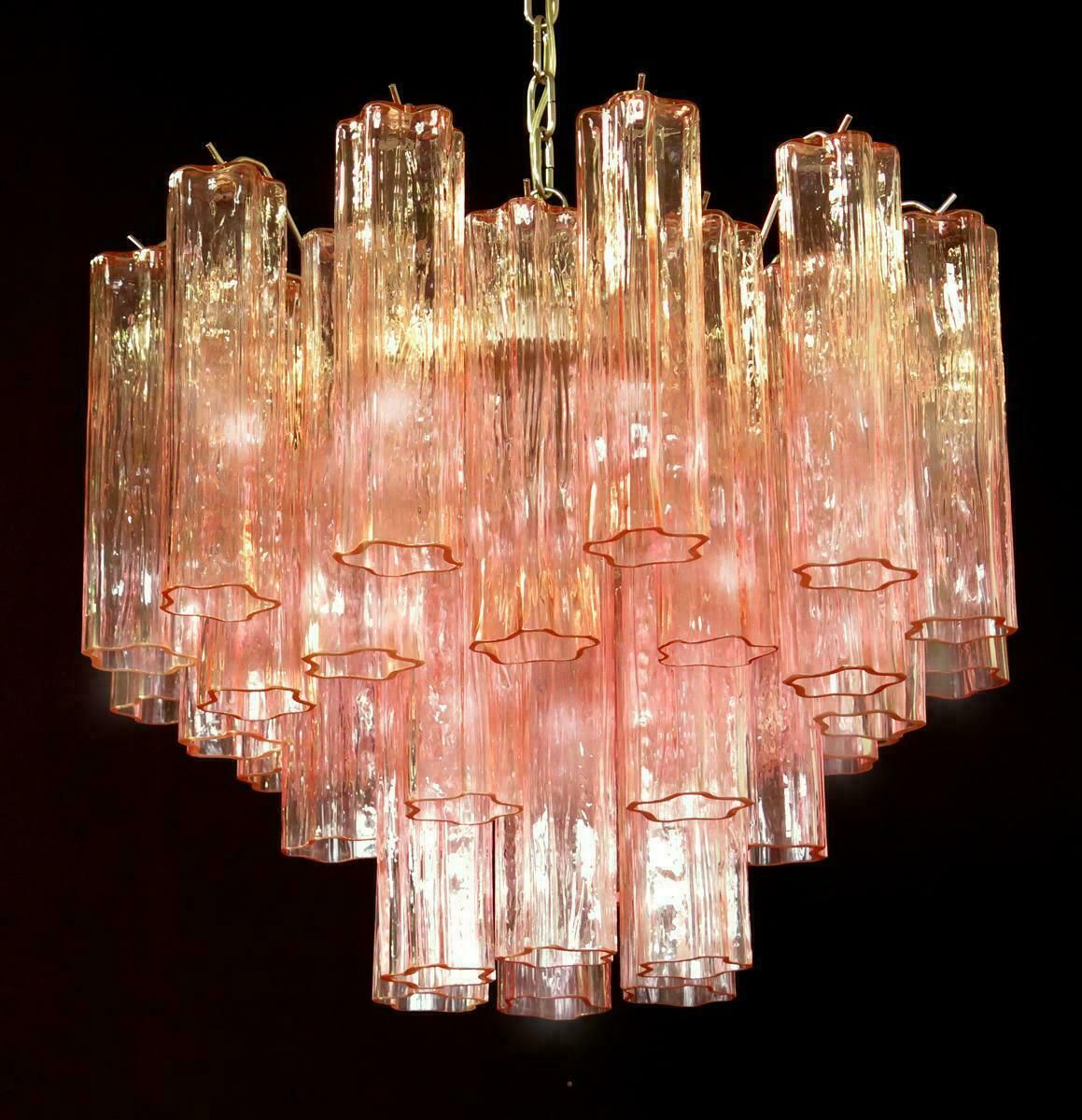 Pair Of 36 Tronchi Chandelier Style Toni Zuccheri For Venini, Murano, 1980 photo furniture