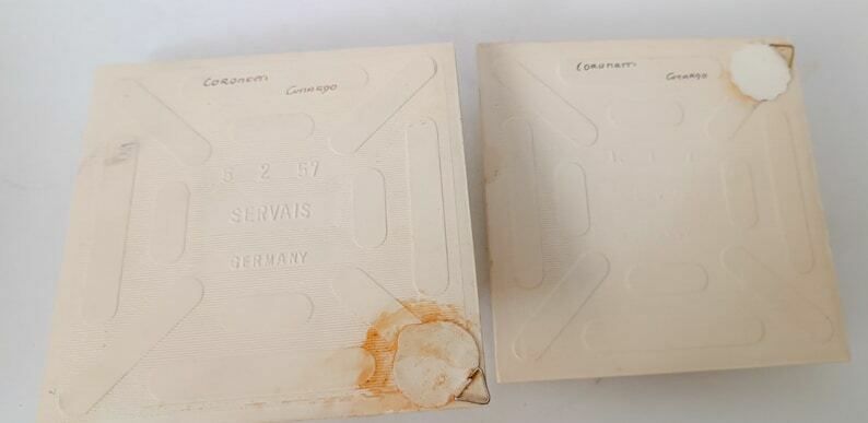 Pair Of Ceramic Tiles In Relief Coronetti Cunardo Servais 1950s Musicians photo 156.0