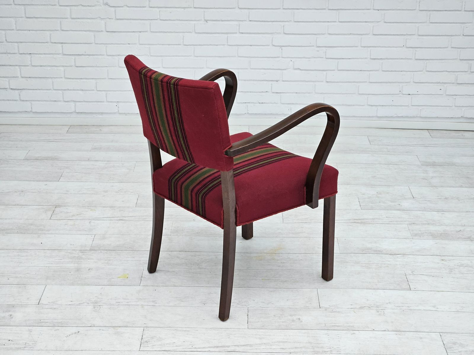 photo for sale 1950s, Pair Of Danish Armchairs, Riginal Very Good Condition, Ash Wood.