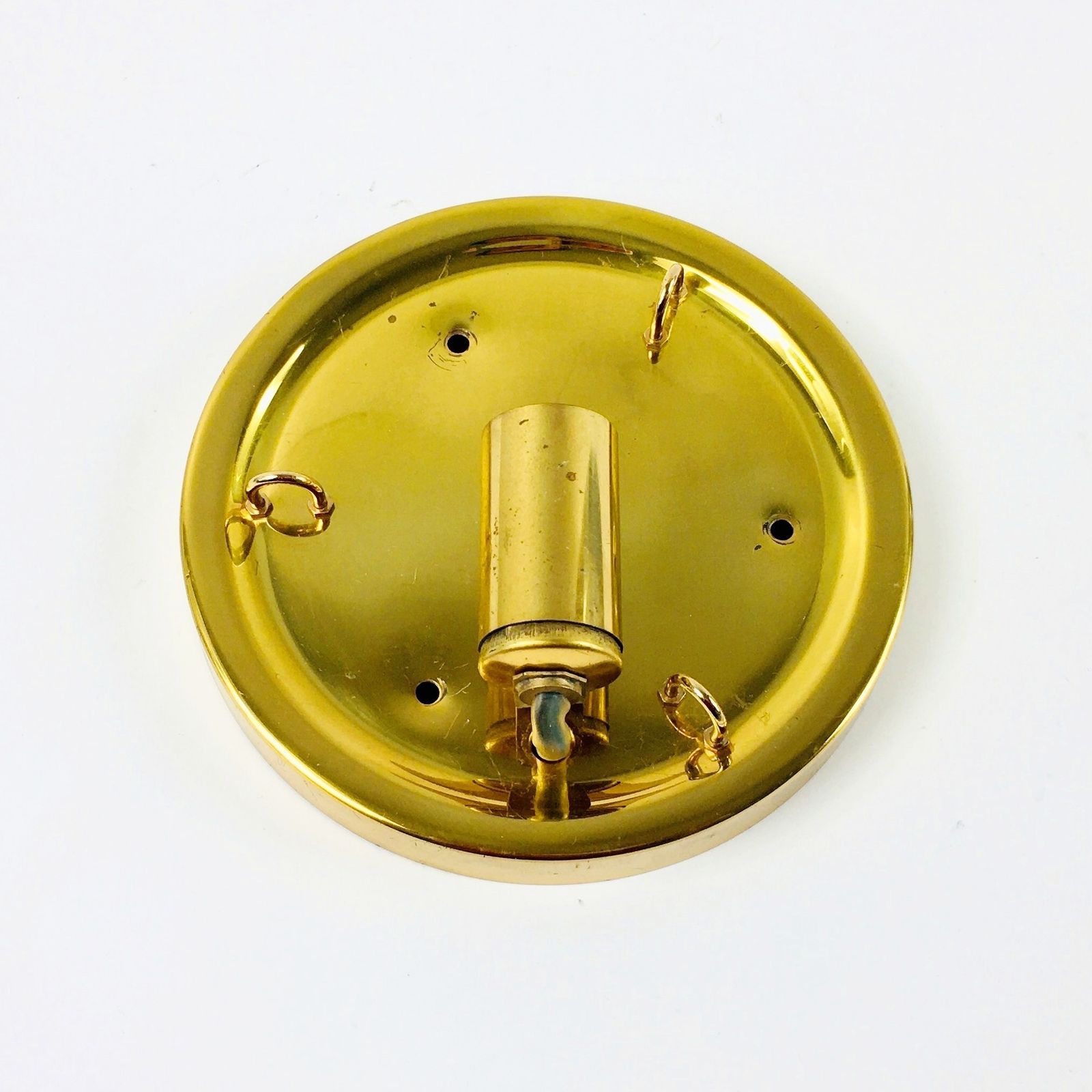 Crystal & Gilt Brass Flush Mount From Palwa, Germany, 1970s photo vintage