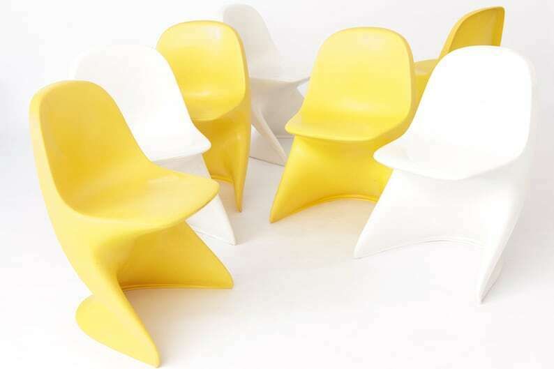 7 kinderstoelen Cassalino van Alexander Begge, jaren 1970, voor fabrikant Casala, Duitsland photo Meubels