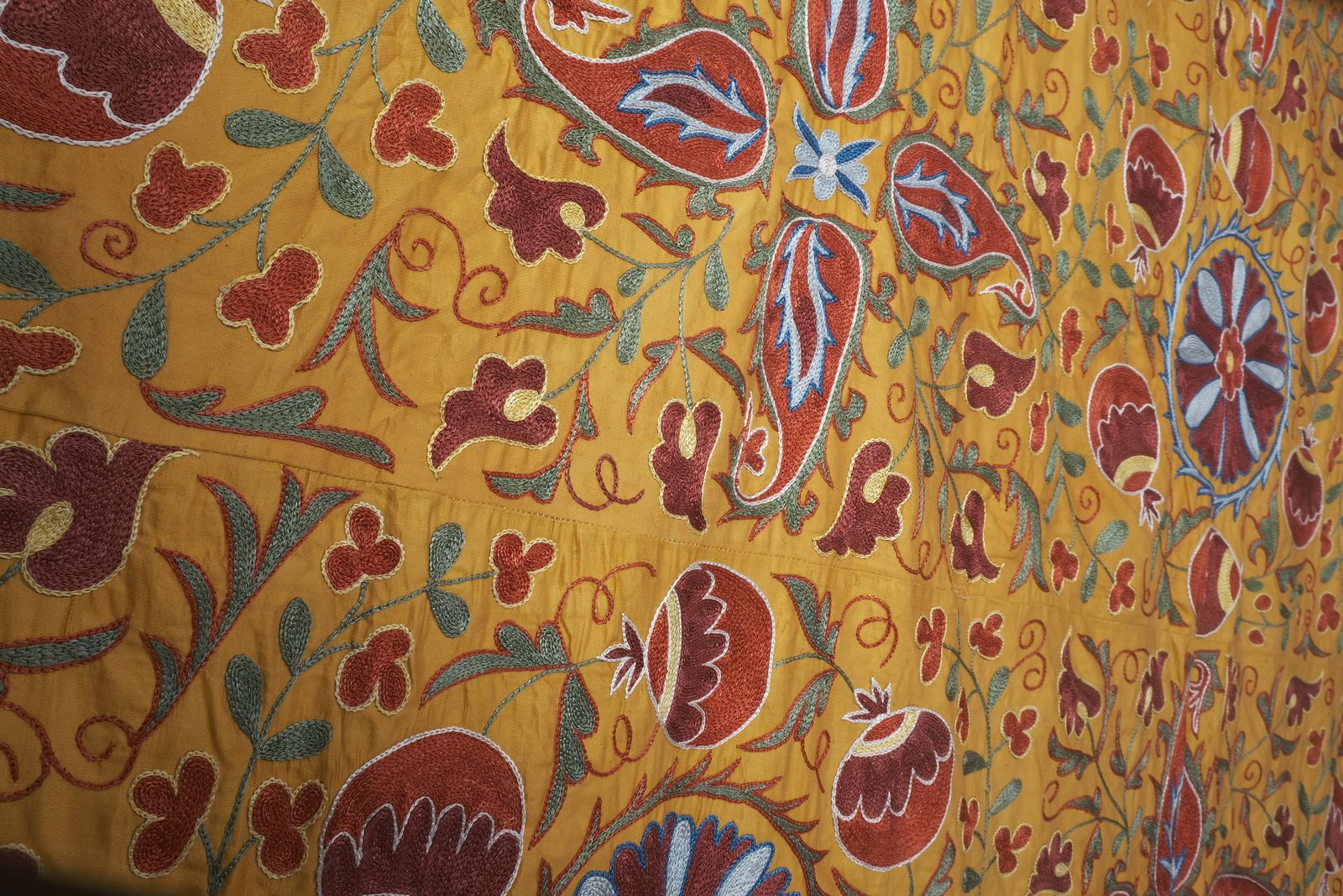 photo for sale Silk Suzani From Samarkand, Uzbekistan, Early 20th Century