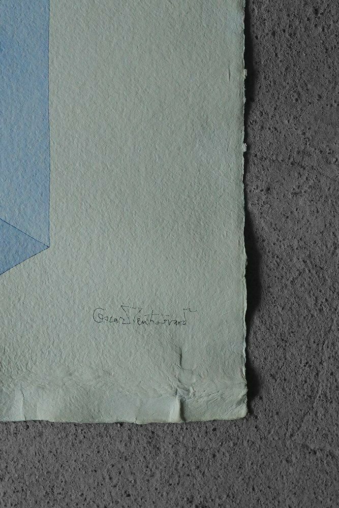 Oscar Reutersvärd, Perspective Japonaise No. 264, Aquarel Op Japans Rijstpapier, Jaren 1970 photo Kunst