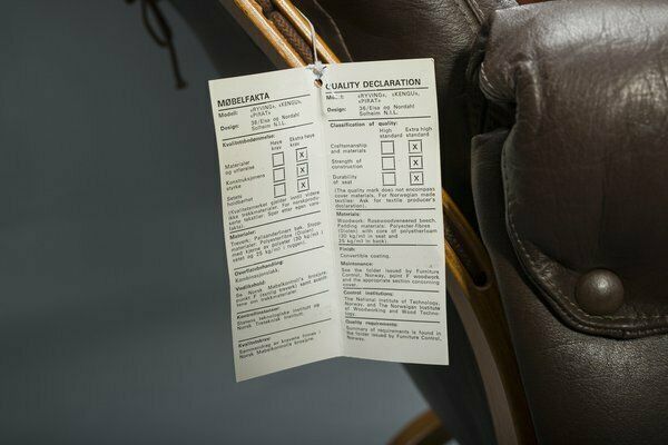 photo furniture Brown Leather Armchairs By Elsa & Nordahl Solheim For Rybo Rykken & Co., 1970s, Set Of 2