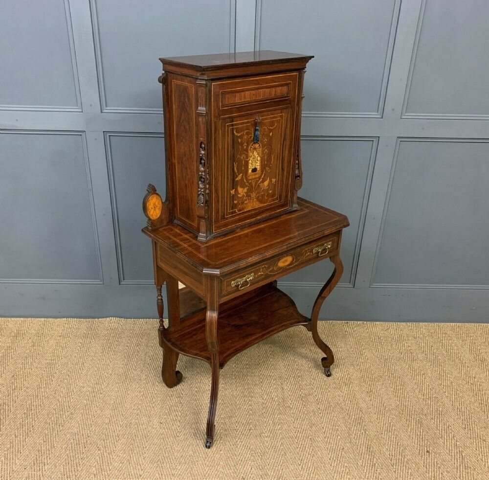 Inlaid Rosewood Bonheur Du Jour