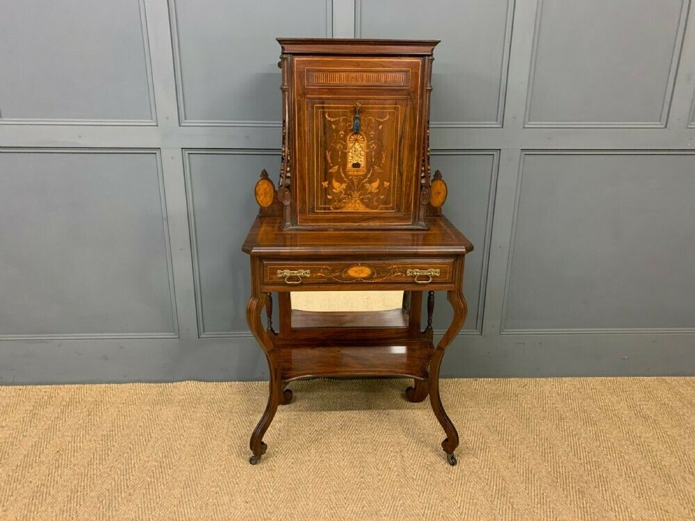Inlaid Rosewood Bonheur Du Jour photo for sale