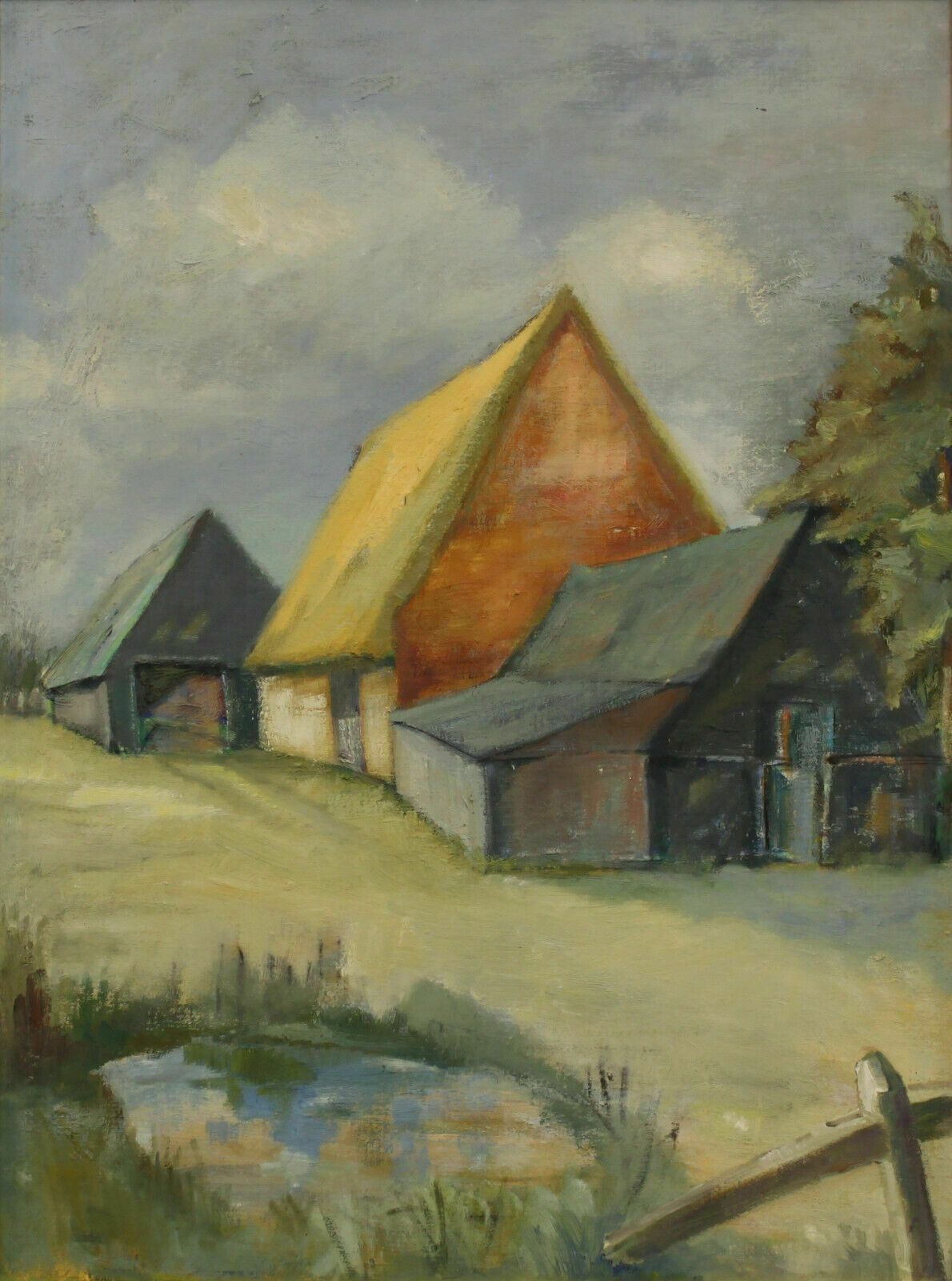 Oil On Board By Audrey Sneddon Titled  Lime Kiln Farm  Wangford  Suffolk photo furniture
