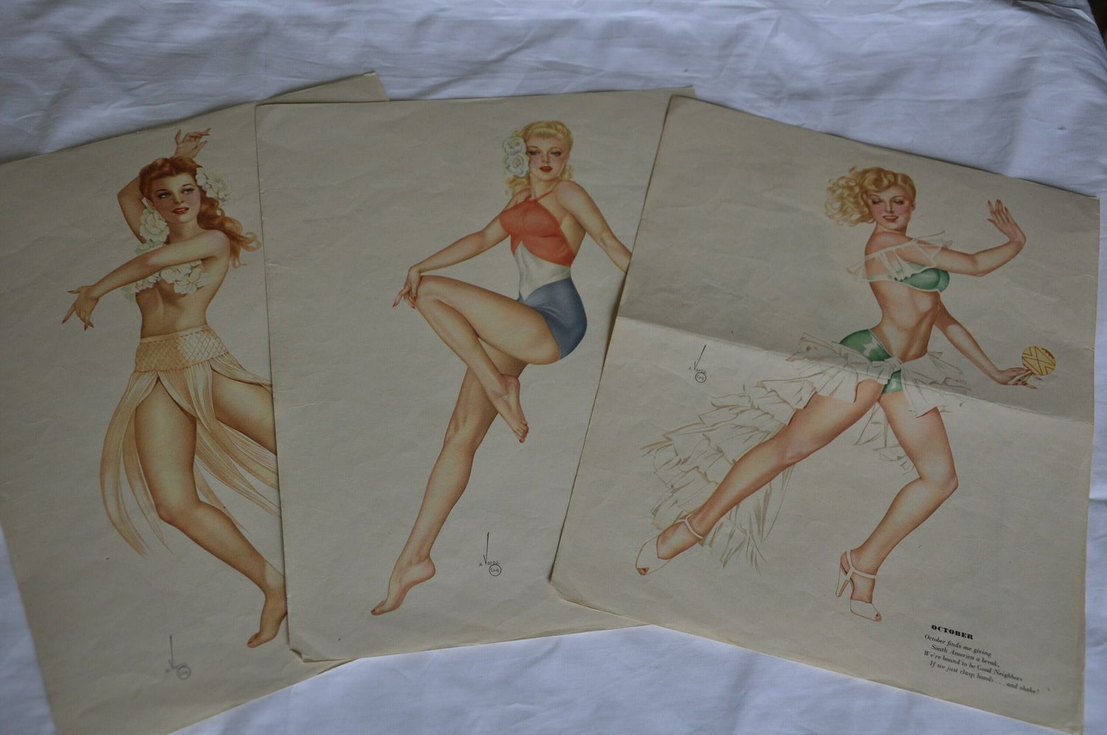Ww2 Calendar Girl Varga Esquire July/August photo buy