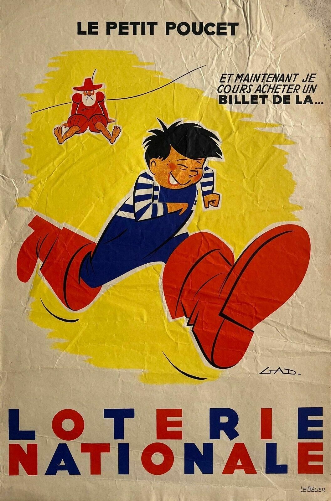 Poster Poster   National Lottery France Le Petit Poucet Gad 1954