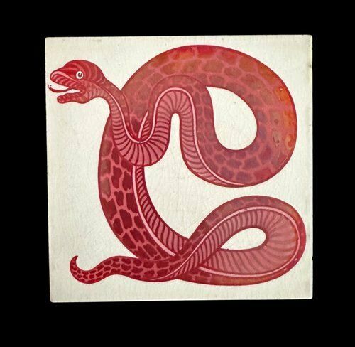 William De Morgan Tile, 1800s, Antique photo furniture