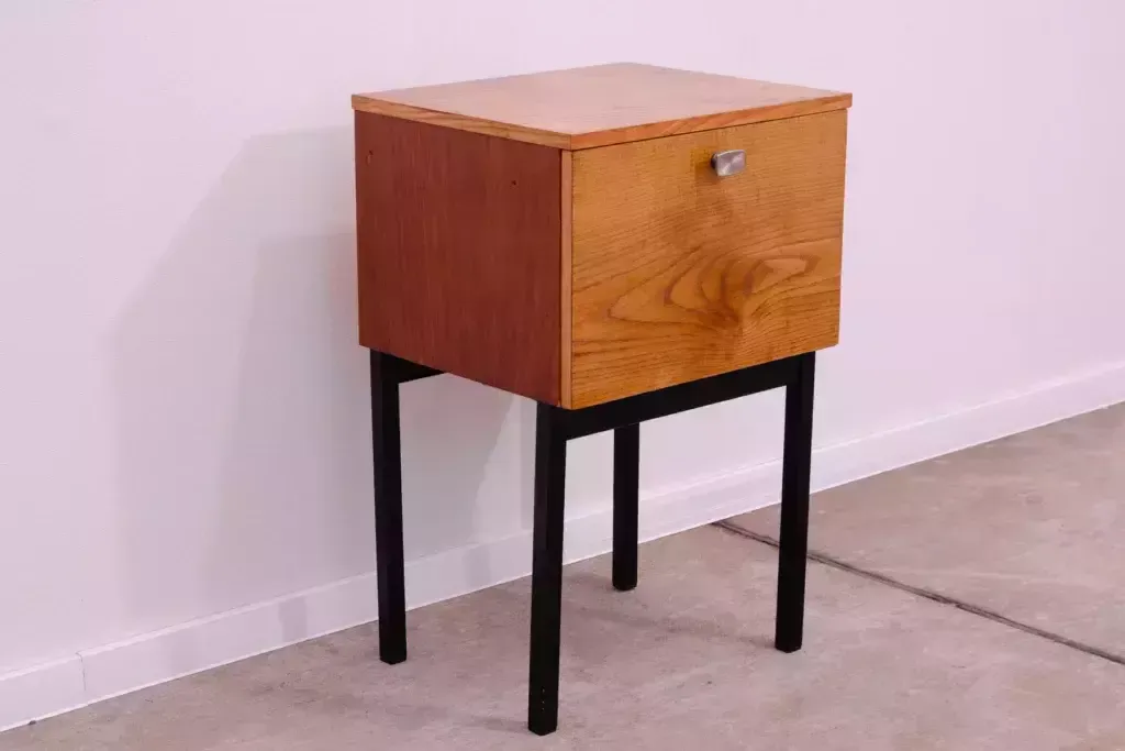 Mid Century Bedside Table, 1960’s, Up Závody, Czechoslovakia photo furniture