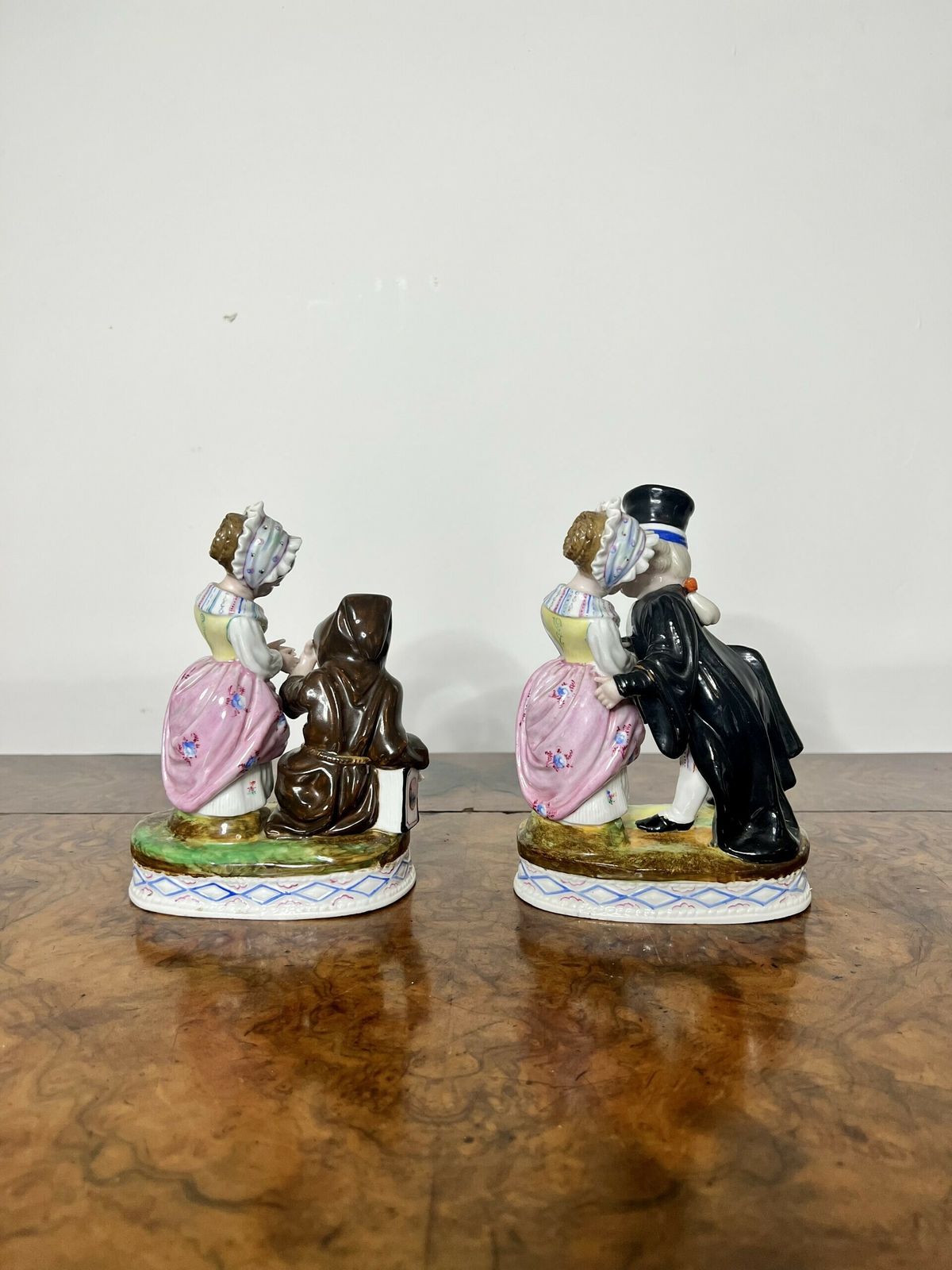 Pair Of Victorian Continental Quality Porcelain Figures photo Home Decor