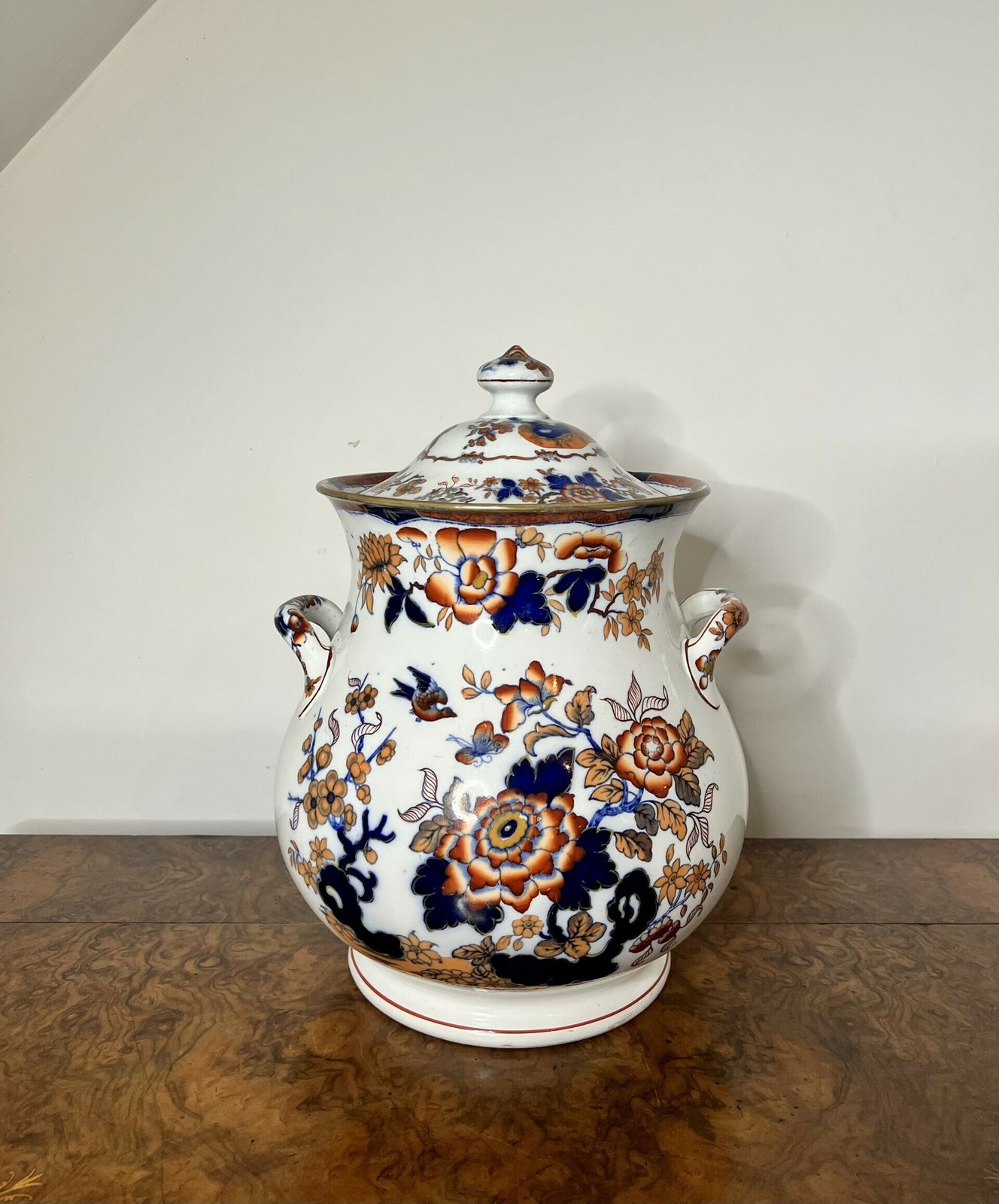 Unusual Large Antique Japanese Imari Lidded Vase photo 445.0
