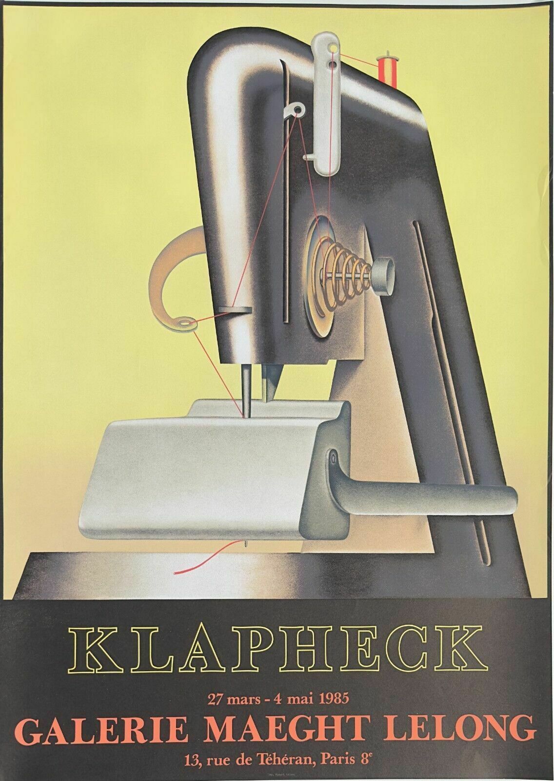 Konrad Klapheck   Art Poster Poster Expo 1985 Galerie Maeght Paris   Pop Art