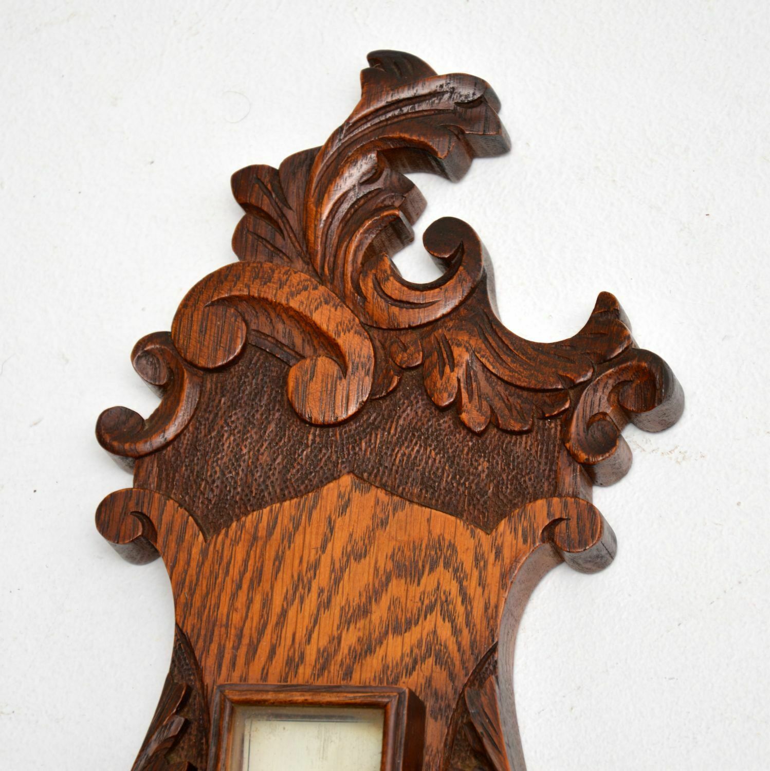Antique Victorian Carved Oak Banjo Barometer By Maple & Co photo buy