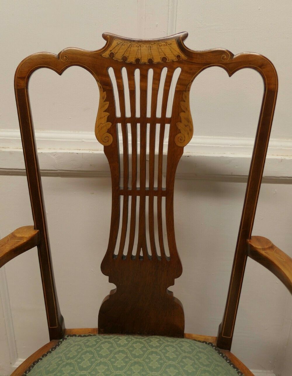 A Pair Of Elegant Edwardian Upholstered Arm Chairs photo 660.0