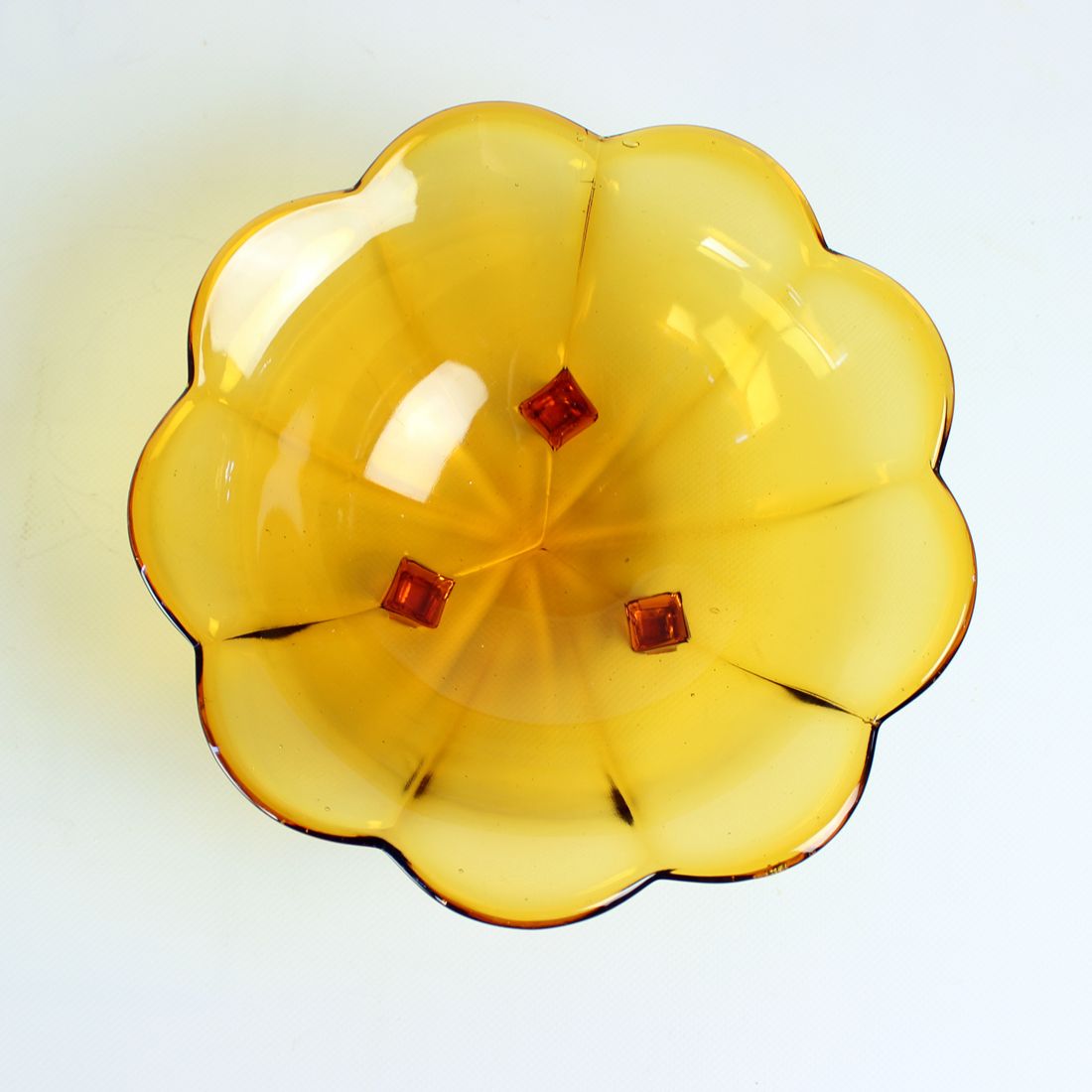 Mid Century Pressed Glass Bowl By Borske Sklo Union, Czechoslovakia 1960s photo furniture