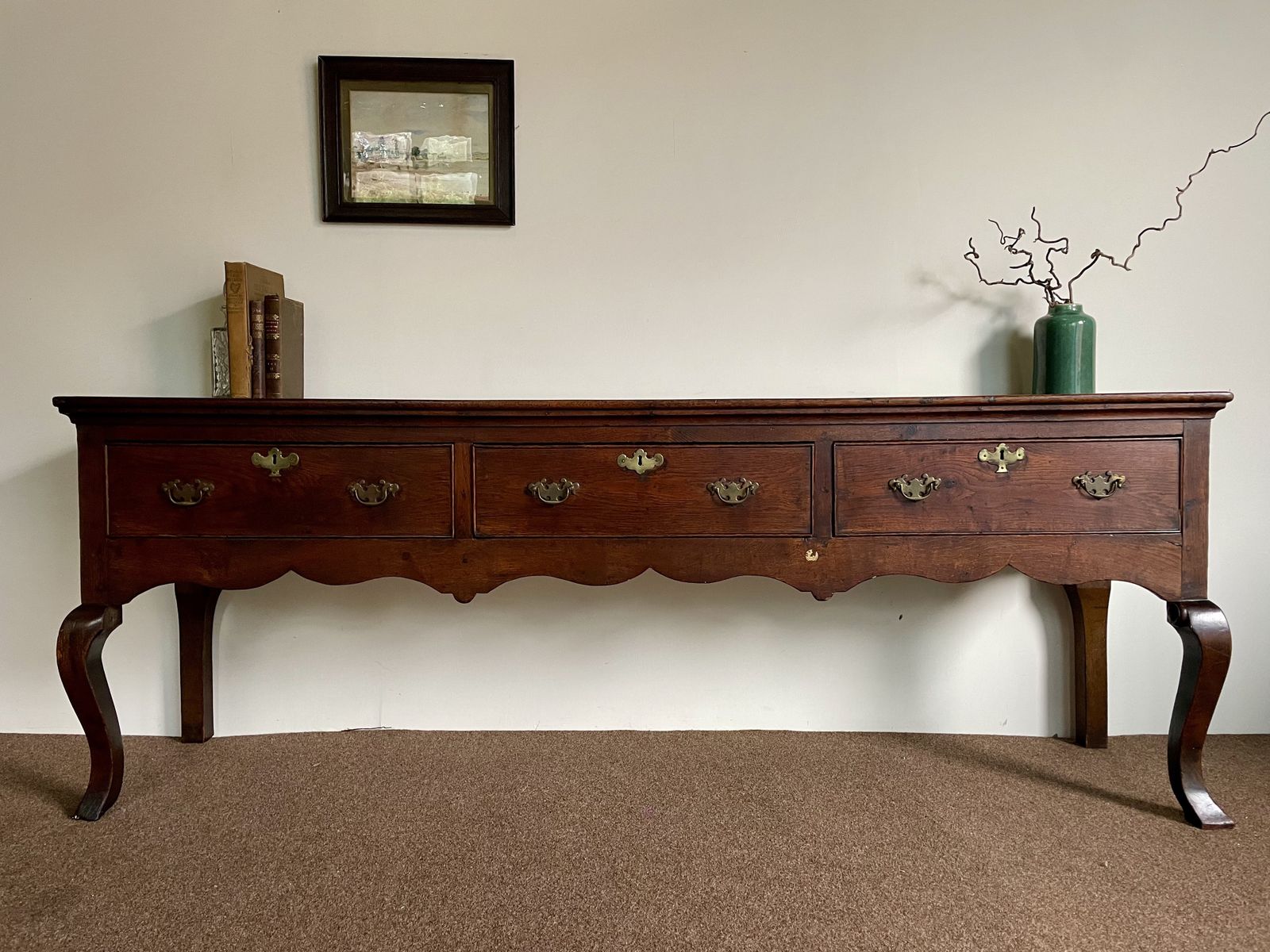 Antique 18th Century Oak Sideboard.