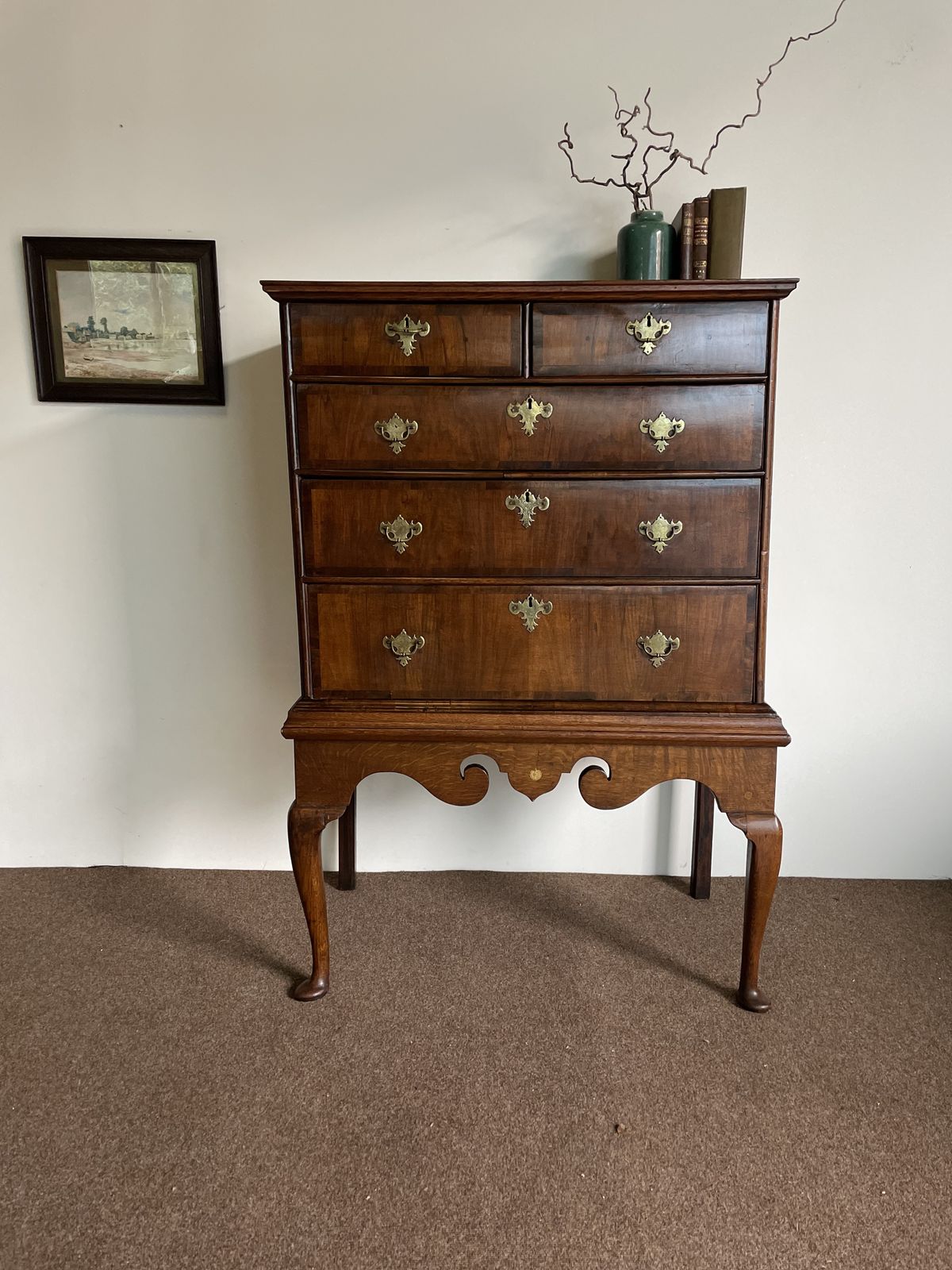 An 18th Century Walnut Chest On Stand photo vintage