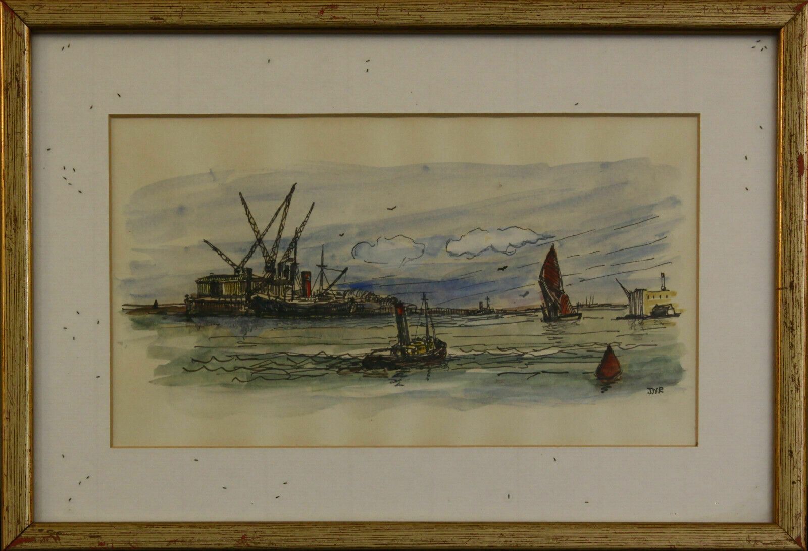 Line And Colour Wash By J. N. Rogers. Titled "Steam, Sail And Energy".