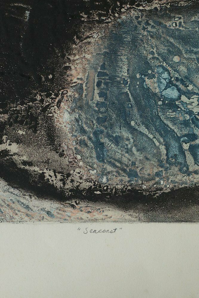 Lawrence Heyman, Sea Coast, Etching On Arches Paper, 1960s photo furniture