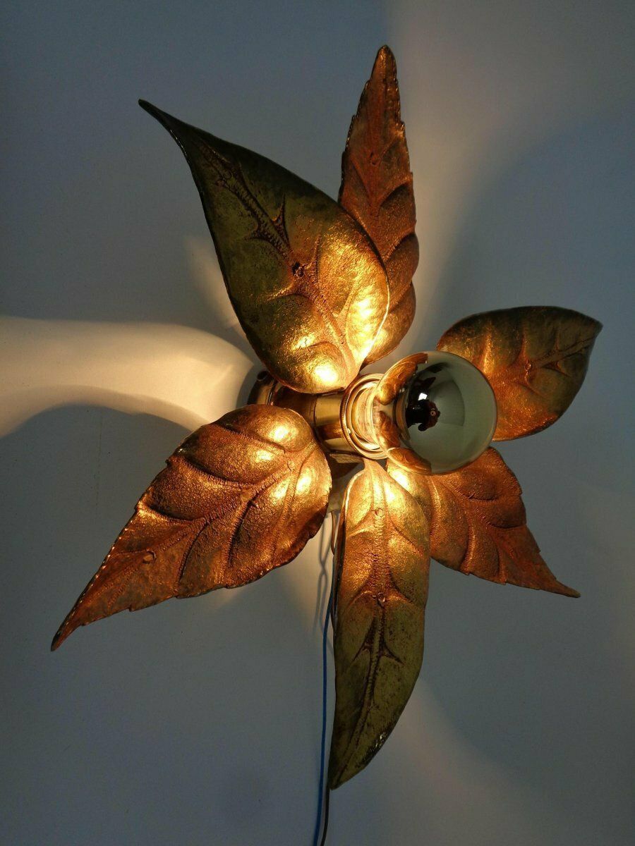 Hollywood Regency Wall Lamp By Willy Daro For Massive, Belgium, 1970s photo vintage