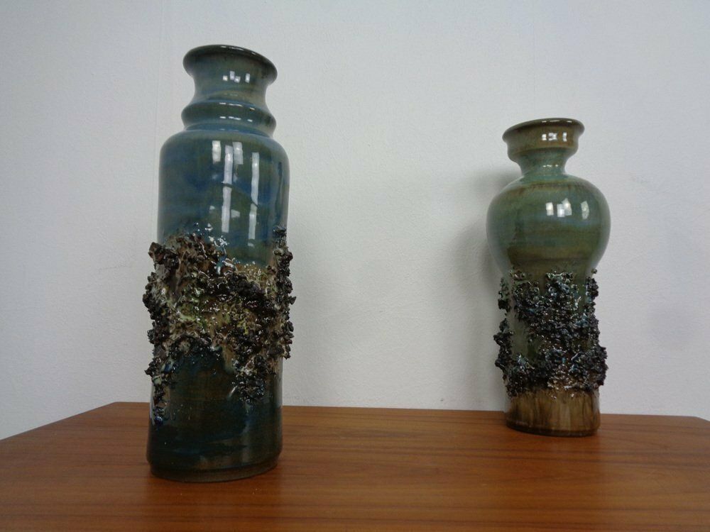 Glit Lava Ceramics Bowls & Vases By Ragnar Kjartansson, 1960s, Set Of 7 photo Home Decor