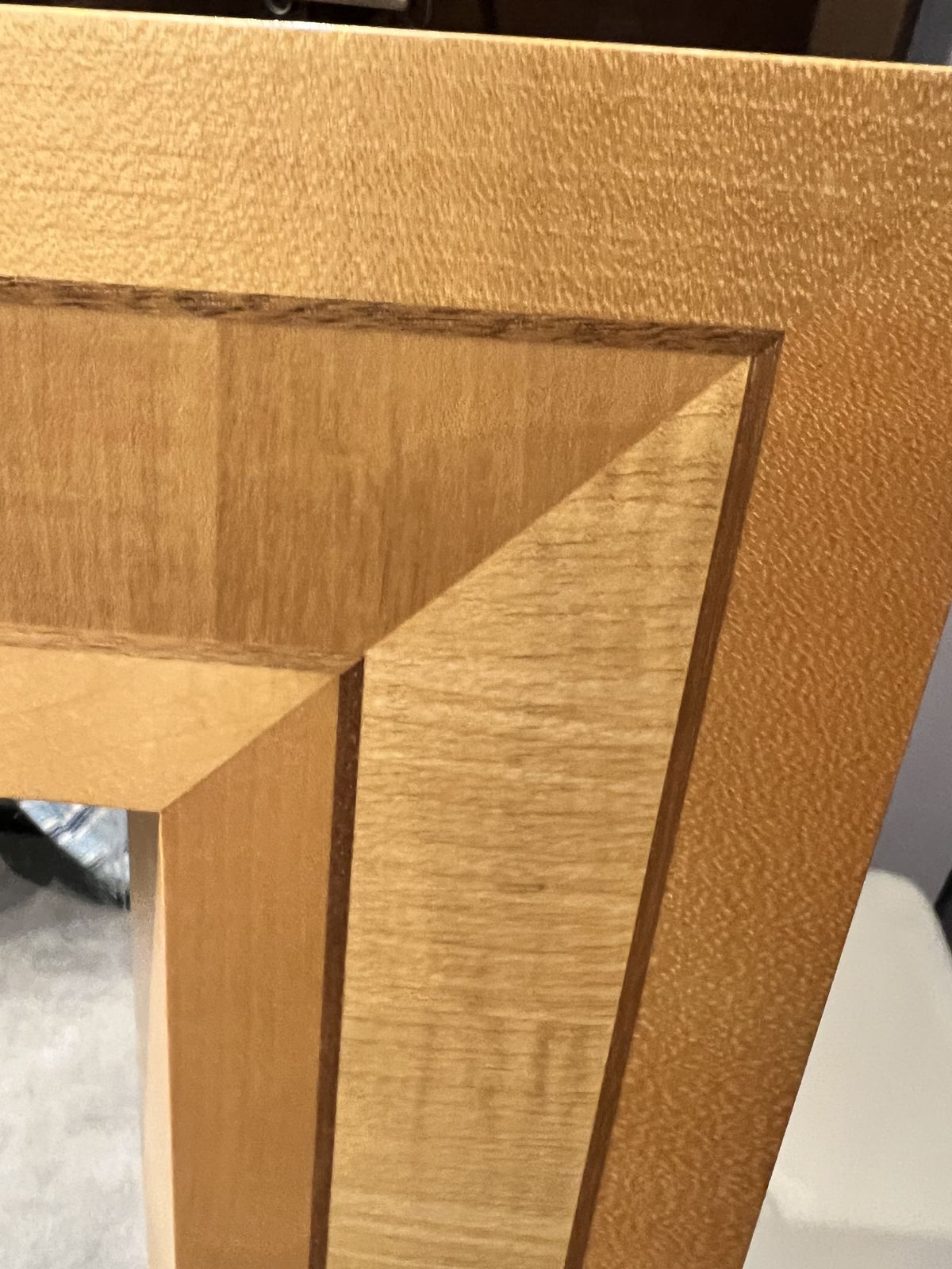 Genuine Linley Mirror In Sycamore & Inlaid Walnut photo buy