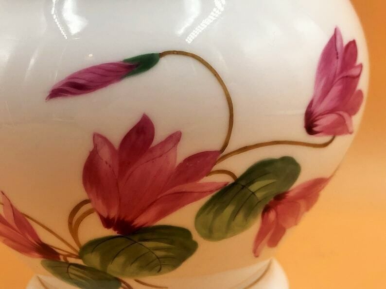 Dresden Porcelain Carl Thieme Hand Painted Jardiniere / Plant Pot. C1920.   Free Uk Post. photo for sale