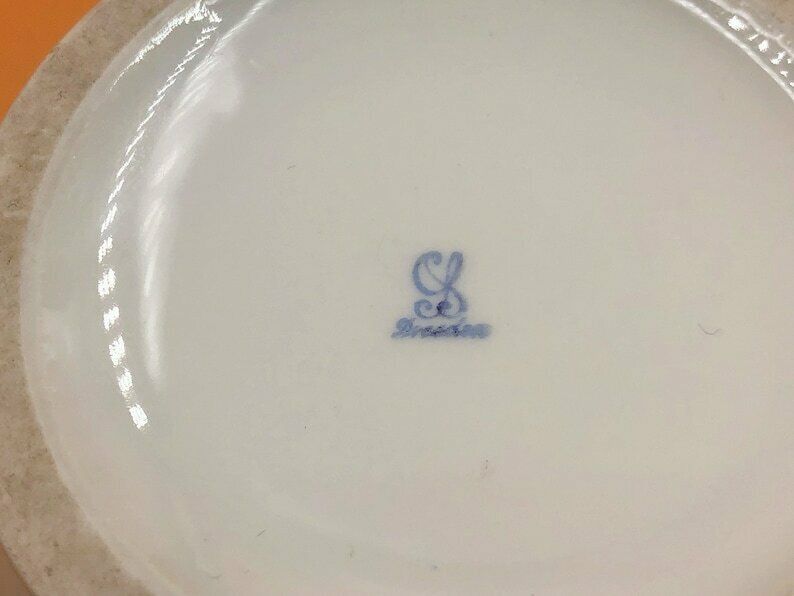 photo furniture Dresden Porcelain Carl Thieme Hand Painted Jardiniere / Plant Pot. C1920.   Free Uk Post.