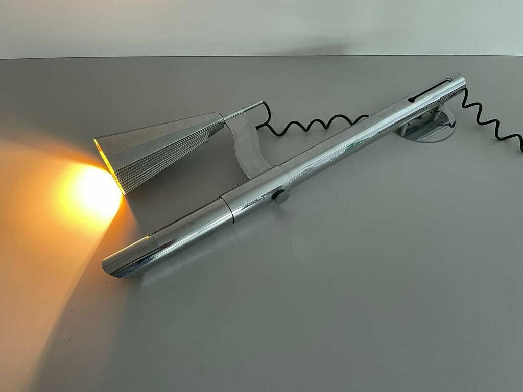 Art Deco Italian Exceptional Sculptural Design Long Wall Lamp, 30s/40s, Italy