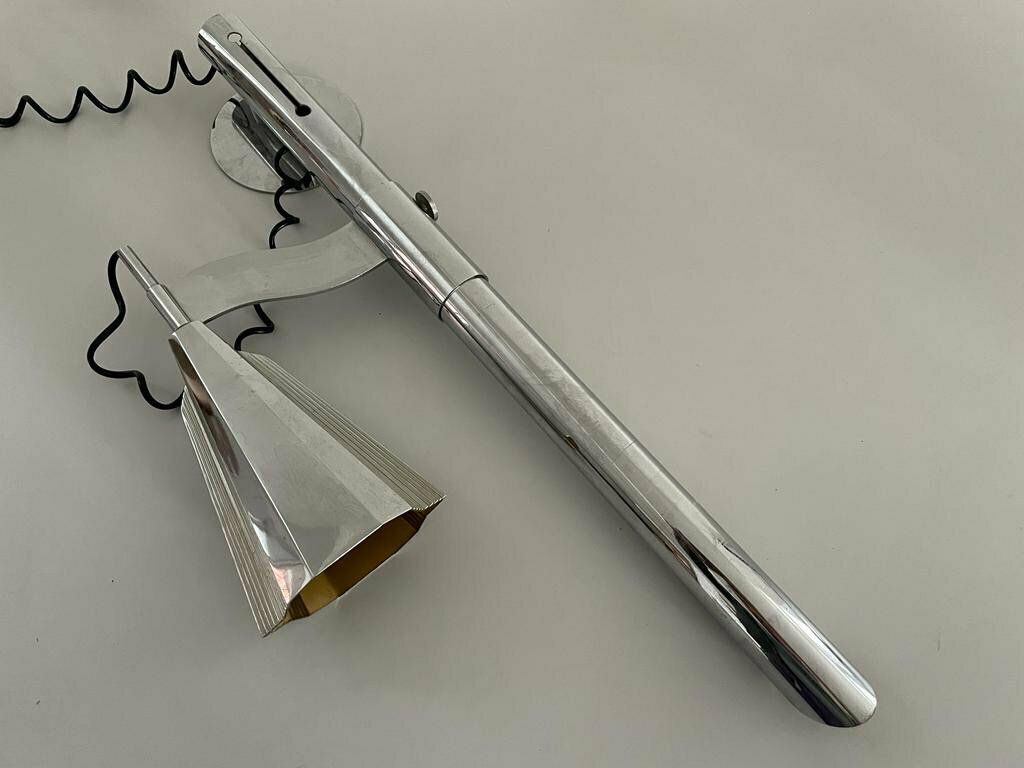 Art Deco Italian Exceptional Sculptural Design Long Wall Lamp, 30s/40s, Italy photo furniture