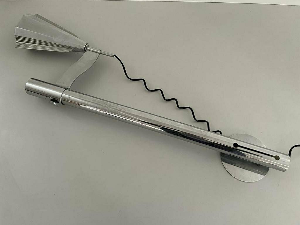Art Deco Italian Exceptional Sculptural Design Long Wall Lamp, 30s/40s, Italy photo for sale