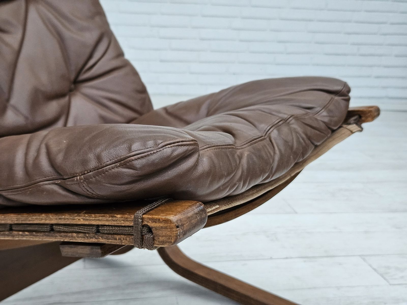 890.0 1970’s, Norwegian Design, "Siesta" Lounge Chair By Ingmar Relling, Leather, Bentwood. photo
