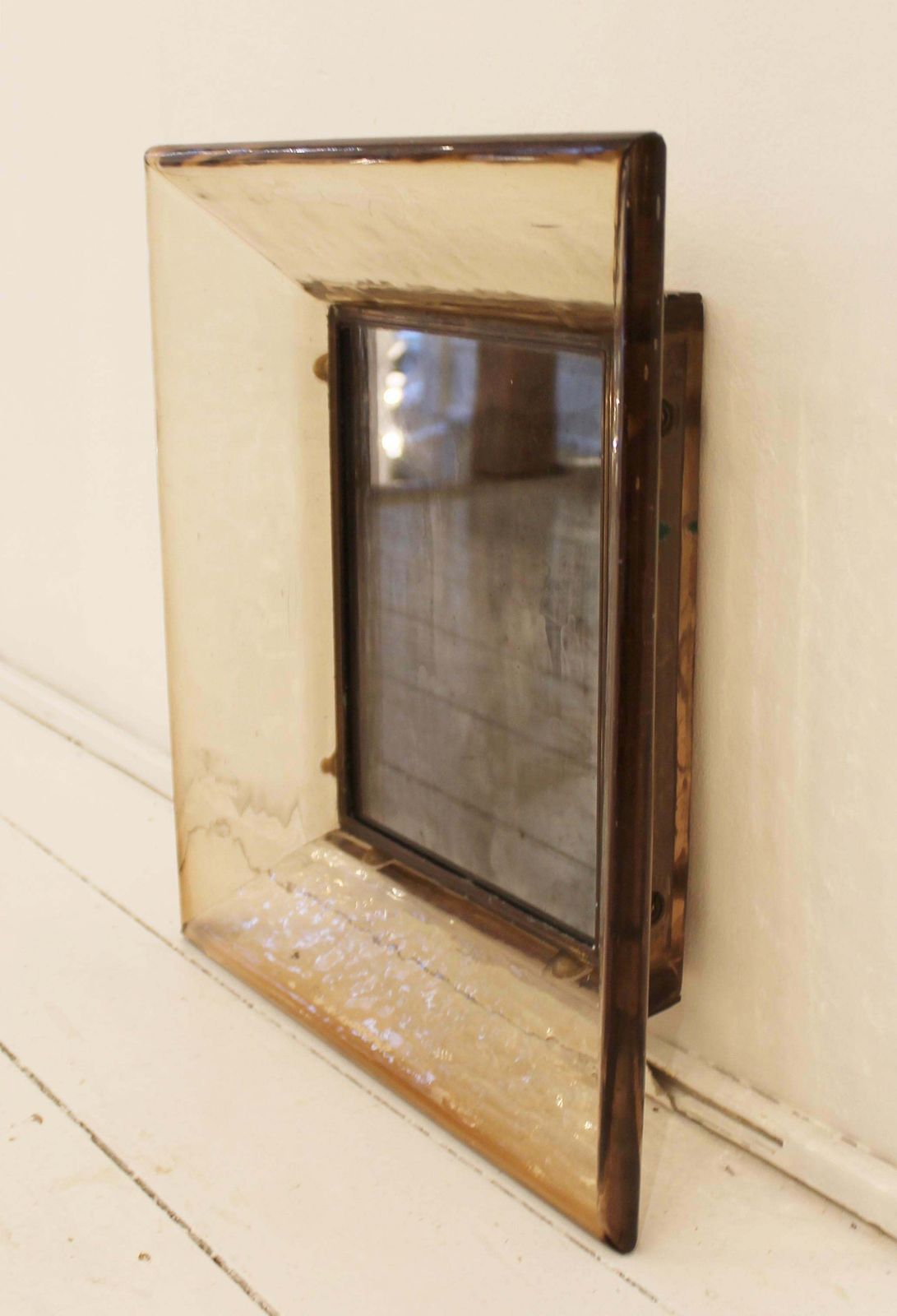 Murano Glass Mirror By Carlo Scarpa For Venini, Italy, 1930s photo furniture